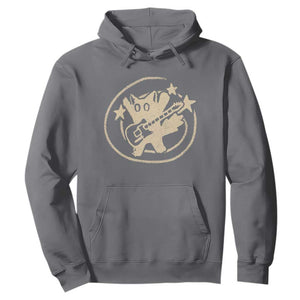 90s Y2K Scary Cat Hoodie Scared Under Starry Tail Cat Playing Guitar TS10 Charcoal Print Your Wear