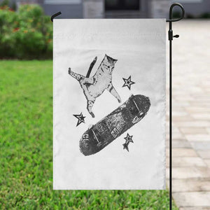 Skateboard Cat Y2K Garden Flag Rockstar Gf Aesthetic Cat Retro Grunge Skater TS10 Print Your Wear