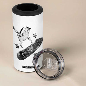 Skateboard Cat Y2K 4 in 1 Can Cooler Tumbler Rockstar Gf Aesthetic Cat Retro Grunge Skater TS10 Print Your Wear