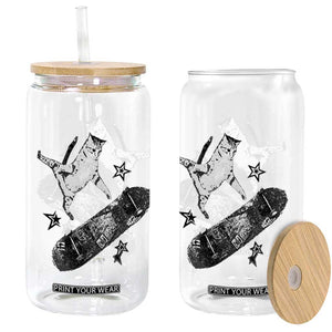 Skateboard Cat Y2K Glass Can Rockstar Gf Aesthetic Cat Retro Grunge Skater TS10 Print Your Wear