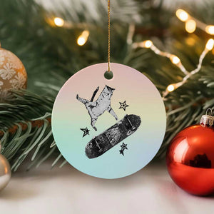 Skateboard Cat Y2K Ceramic Ornament Rockstar Gf Aesthetic Cat Retro Grunge Skater TS10 1pc Pastel Print Your Wear