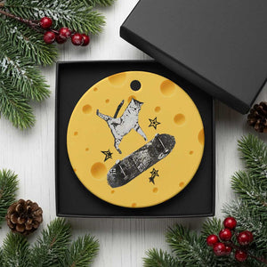 Skateboard Cat Y2K Ceramic Ornament Rockstar Gf Aesthetic Cat Retro Grunge Skater TS10 1pc Yellow Cheese Print Your Wear