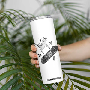 Skateboard Cat Y2K Skinny Tumbler Rockstar Gf Aesthetic Cat Retro Grunge Skater TS10 Print Your Wear