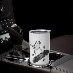Skateboard Cat Y2K Tumbler Cup Rockstar Gf Aesthetic Cat Retro Grunge Skater TS10 Print Your Wear