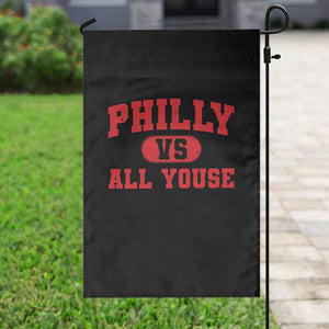 Philly Vs All Youse Garden Flag Vintage Funny Philadelphia Slang Red TS10 Print Your Wear