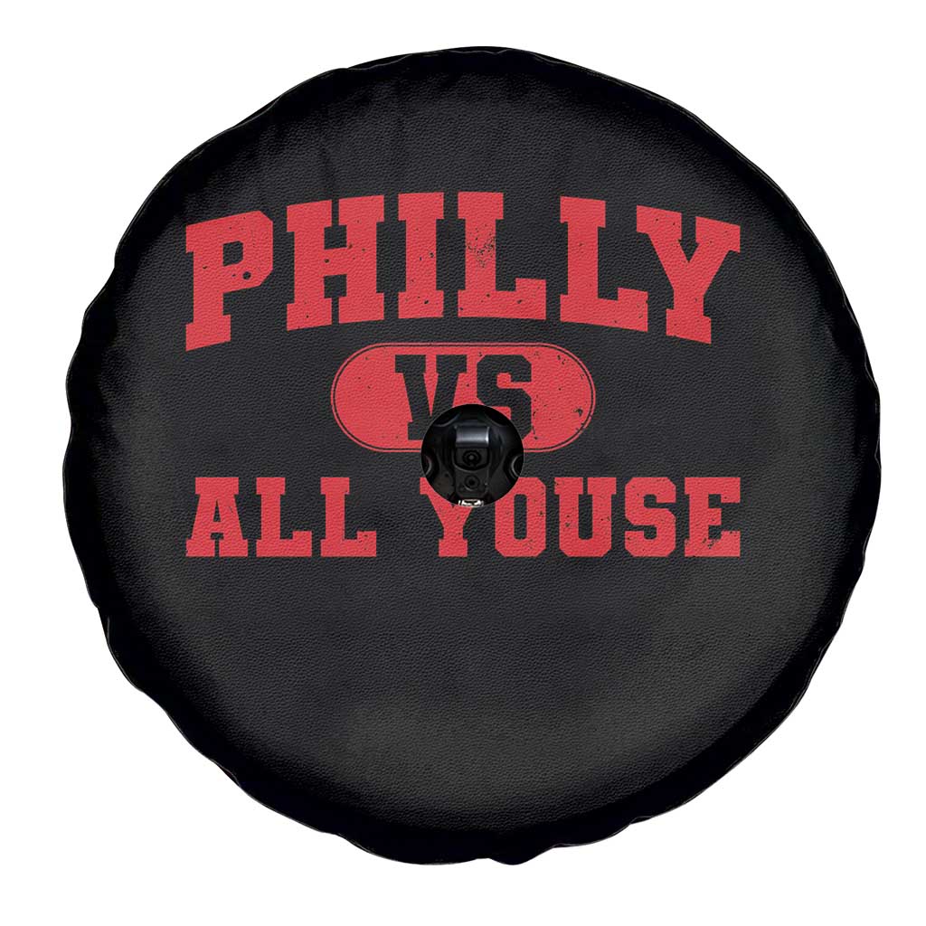 Philly Vs All Youse Spare Tire Cover Vintage Funny Philadelphia Slang Red TS10 Print Your Wear