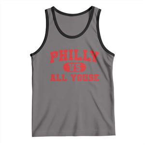 Philly Vs All Youse Tank Top Vintage Funny Philadelphia Slang Red TS10 Deep Heather Black Print Your Wear