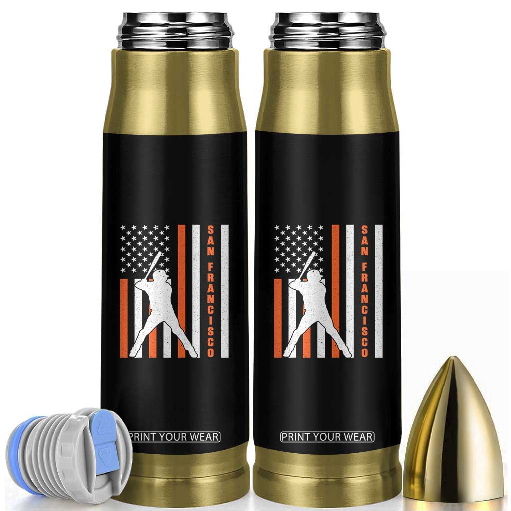 Retro San Francisco Bullet Tumbler Cool Distressed Baseball Fans SF USA Flag TS10 Black Print Your Wear