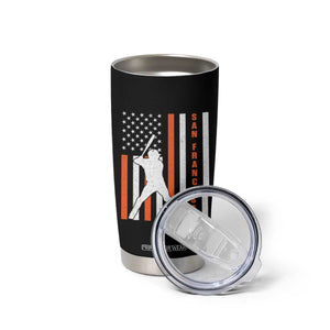 Retro San Francisco Tumbler Cup Cool Distressed Baseball Fans SF USA Flag TS10 Print Your Wear