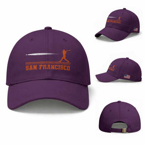 San Francisco Sport Baseball Cap SF Vintage Sports Baseball Players TS10 Baseball Cap Universal Fit Purple Print Your Wear