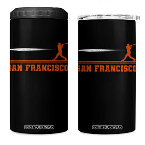 San Francisco Sport 4 in 1 Can Cooler Tumbler SF Vintage Sports Baseball Players TS10 One Size: 16 oz Black Print Your Wear