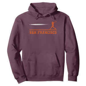 San Francisco Sport Hoodie SF Vintage Sports Baseball Players TS10 Maroon Print Your Wear