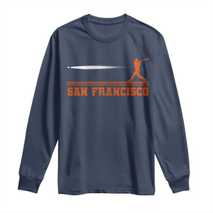 San Francisco Sport Long Sleeve Shirt SF Vintage Sports Baseball Players TS10 Navy Print Your Wear