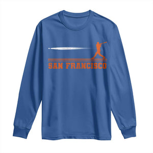 San Francisco Sport Long Sleeve Shirt SF Vintage Sports Baseball Players TS10 Royal Blue Print Your Wear