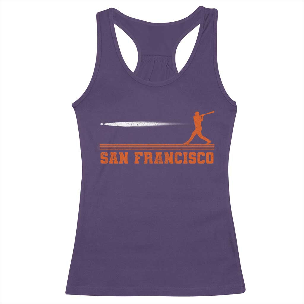 San Francisco Sport Racerback Tank Top SF Vintage Sports Baseball Players TS10 Purple Print Your Wear