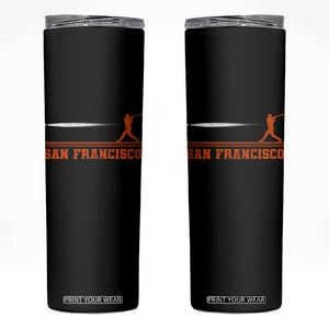 San Francisco Sport Skinny Tumbler SF Vintage Sports Baseball Players TS10 Black Print Your Wear