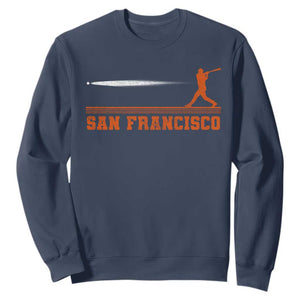 San Francisco Sport Sweatshirt SF Vintage Sports Baseball Players TS10 Navy Print Your Wear