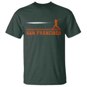 San Francisco Sport T Shirt SF Vintage Sports Baseball Players TS10 Dark Forest Green Print Your Wear