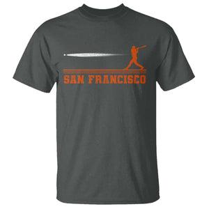 San Francisco Sport T Shirt SF Vintage Sports Baseball Players TS10 Dark Heather Print Your Wear
