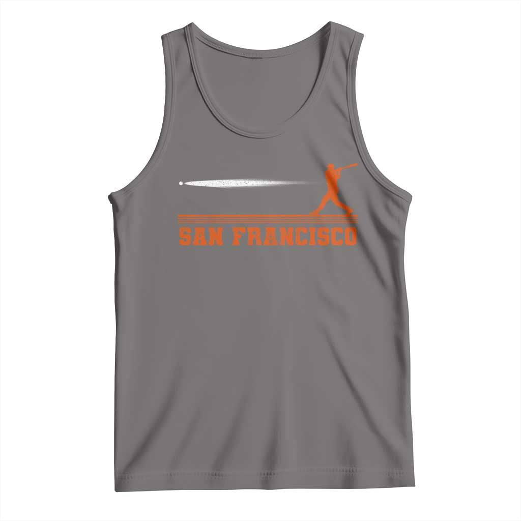 San Francisco Sport Tank Top SF Vintage Sports Baseball Players TS10 Deep Heather Print Your Wear