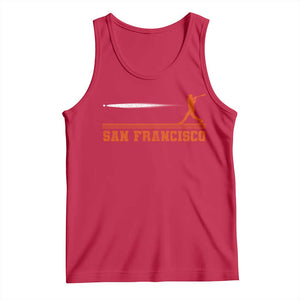 San Francisco Sport Tank Top SF Vintage Sports Baseball Players TS10 Red Print Your Wear