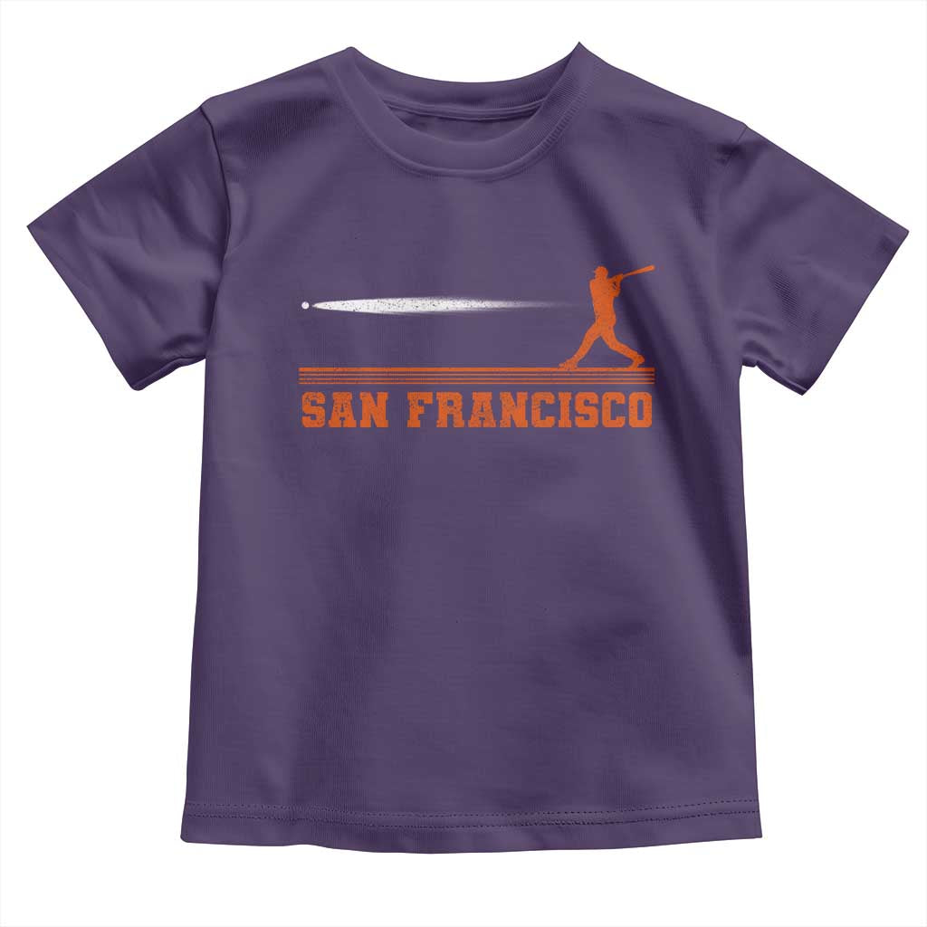 San Francisco Sport Toddler T Shirt SF Vintage Sports Baseball Players TS10 Purple Print Your Wear