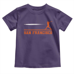San Francisco Sport Toddler T Shirt SF Vintage Sports Baseball Players TS10 Purple Print Your Wear