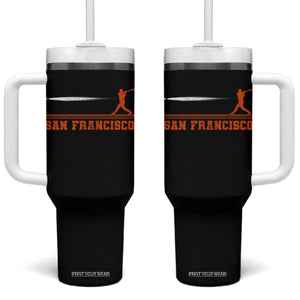 San Francisco Sport Tumbler With Handle SF Vintage Sports Baseball Players TS10 One Size: 40 oz Black Print Your Wear