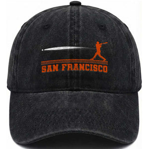 San Francisco Sport Washed Cotton Baseball Cap SF Vintage Sports Baseball Players TS10 Print Your Wear