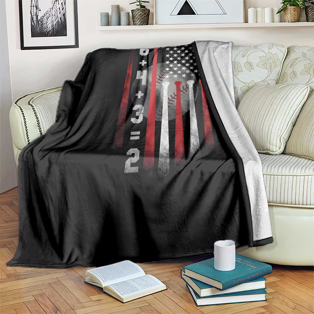 Double Play Throw Blanket 6 4 3 2 Vintage Baseball Math Softball Player American Flag TS10 Print Your Wear
