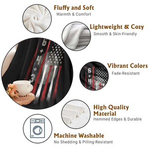 Double Play Throw Blanket 6 4 3 2 Vintage Baseball Math Softball Player American Flag TS10 Print Your Wear