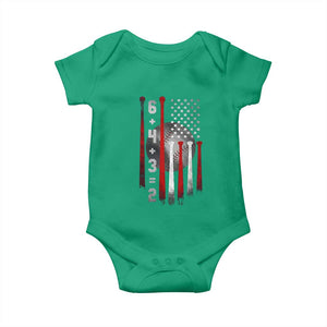 Double Play Baby Onesie 6 4 3 2 Vintage Baseball Math Softball Player American Flag TS10 Irish Green Print Your Wear
