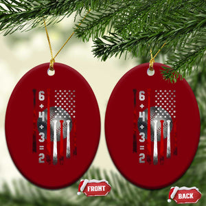 Double Play Ceramic Ornament 6 4 3 2 Vintage Baseball Math Softball Player American Flag TS10 Print Your Wear