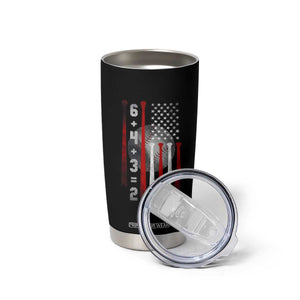 Double Play Tumbler Cup 6 4 3 2 Vintage Baseball Math Softball Player American Flag TS10 Print Your Wear