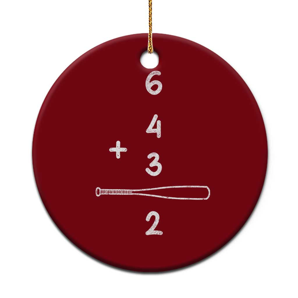 Double Play Ceramic Ornament 6 4 3 2 Vintage Baseball Bat Softball Player TS10 1pc Red Print Your Wear