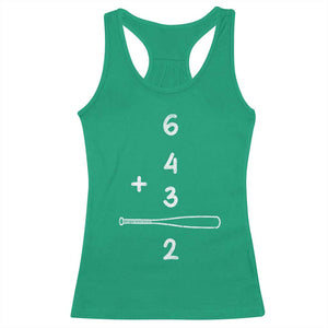 Double Play Racerback Tank Top 6 4 3 2 Vintage Baseball Bat Softball Player TS10 Irish Green Print Your Wear