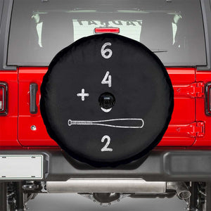 Double Play Spare Tire Cover 6 4 3 2 Vintage Baseball Bat Softball Player TS10 Black Print Your Wear