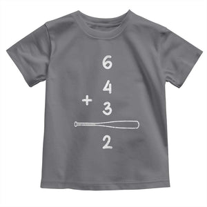 Double Play Toddler T Shirt 6 4 3 2 Vintage Baseball Bat Softball Player TS10 Charcoal Print Your Wear