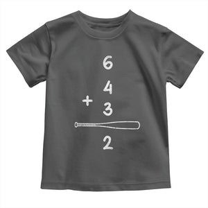 Double Play Toddler T Shirt 6 4 3 2 Vintage Baseball Bat Softball Player TS10 Dark Heather Print Your Wear