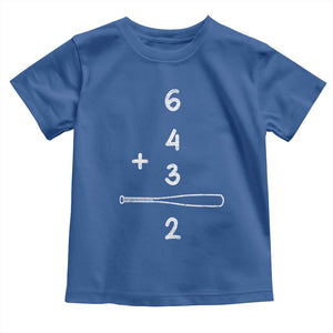 Double Play Toddler T Shirt 6 4 3 2 Vintage Baseball Bat Softball Player TS10 Royal Blue Print Your Wear