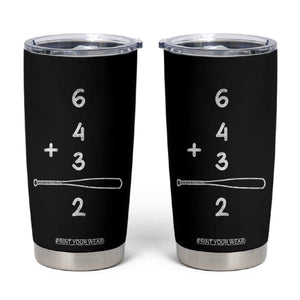 Double Play Tumbler Cup 6 4 3 2 Vintage Baseball Bat Softball Player TS10 Black Print Your Wear