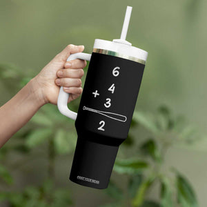 Double Play Tumbler With Handle 6 4 3 2 Vintage Baseball Bat Softball Player TS10 Print Your Wear