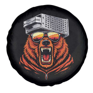 Bear With Cheese Grater Hat Spare Tire Cover Retro Foolball Fans TS10 Print Your Wear