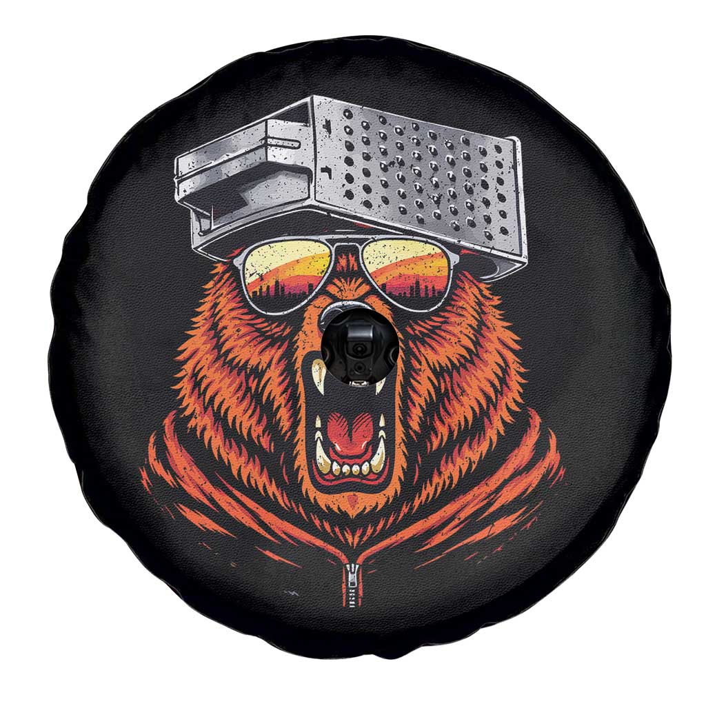 Bear With Cheese Grater Hat Spare Tire Cover Retro Foolball Fans TS10 Print Your Wear