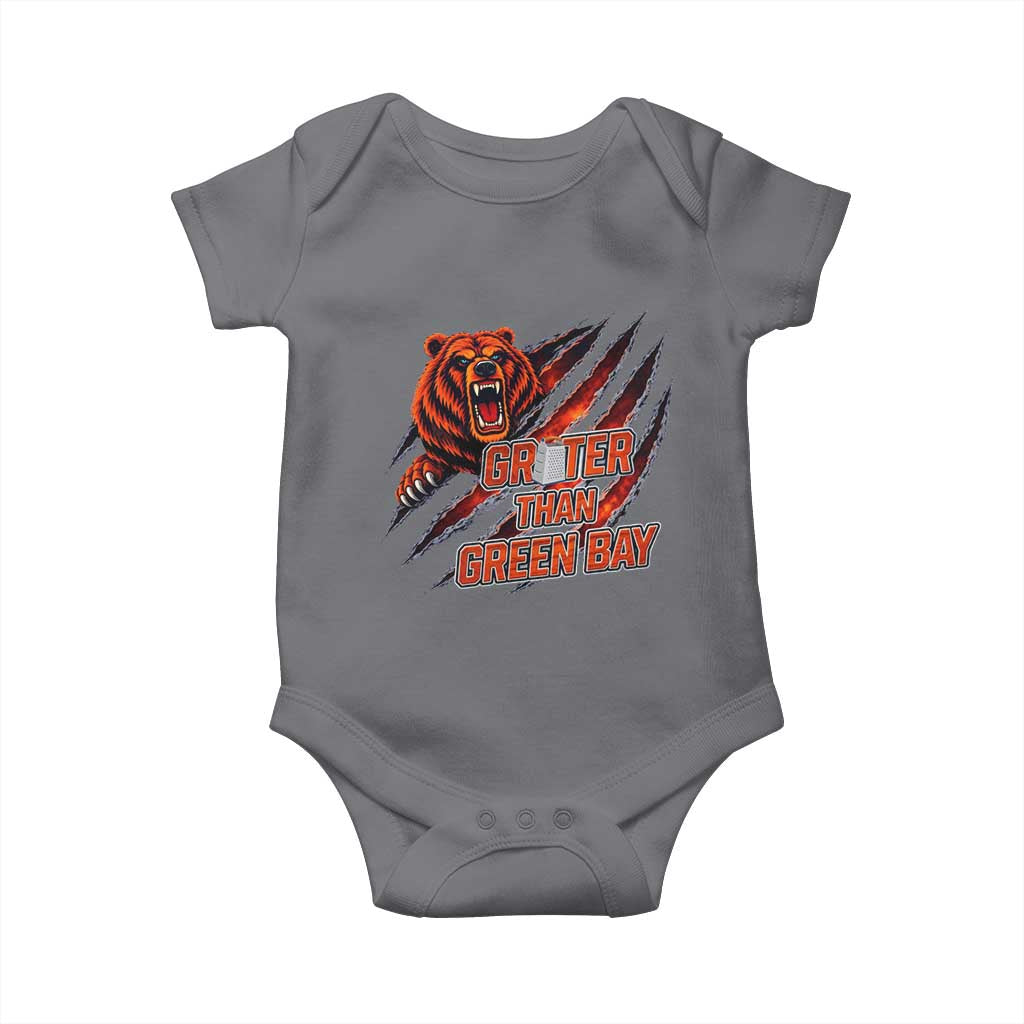Grater Than GB Baby Onesie Grate Cheese Foolball Fans TS10 Charcoal Print Your Wear
