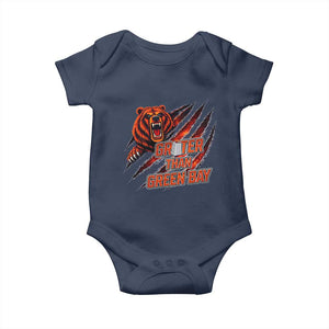 Grater Than GB Baby Onesie Grate Cheese Foolball Fans TS10 Navy Print Your Wear
