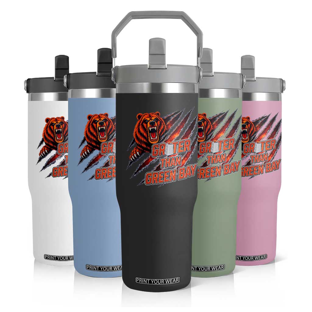 Grater Than GB Flip Straw Tumbler Grate Cheese Foolball Fans TS10 Print Your Wear