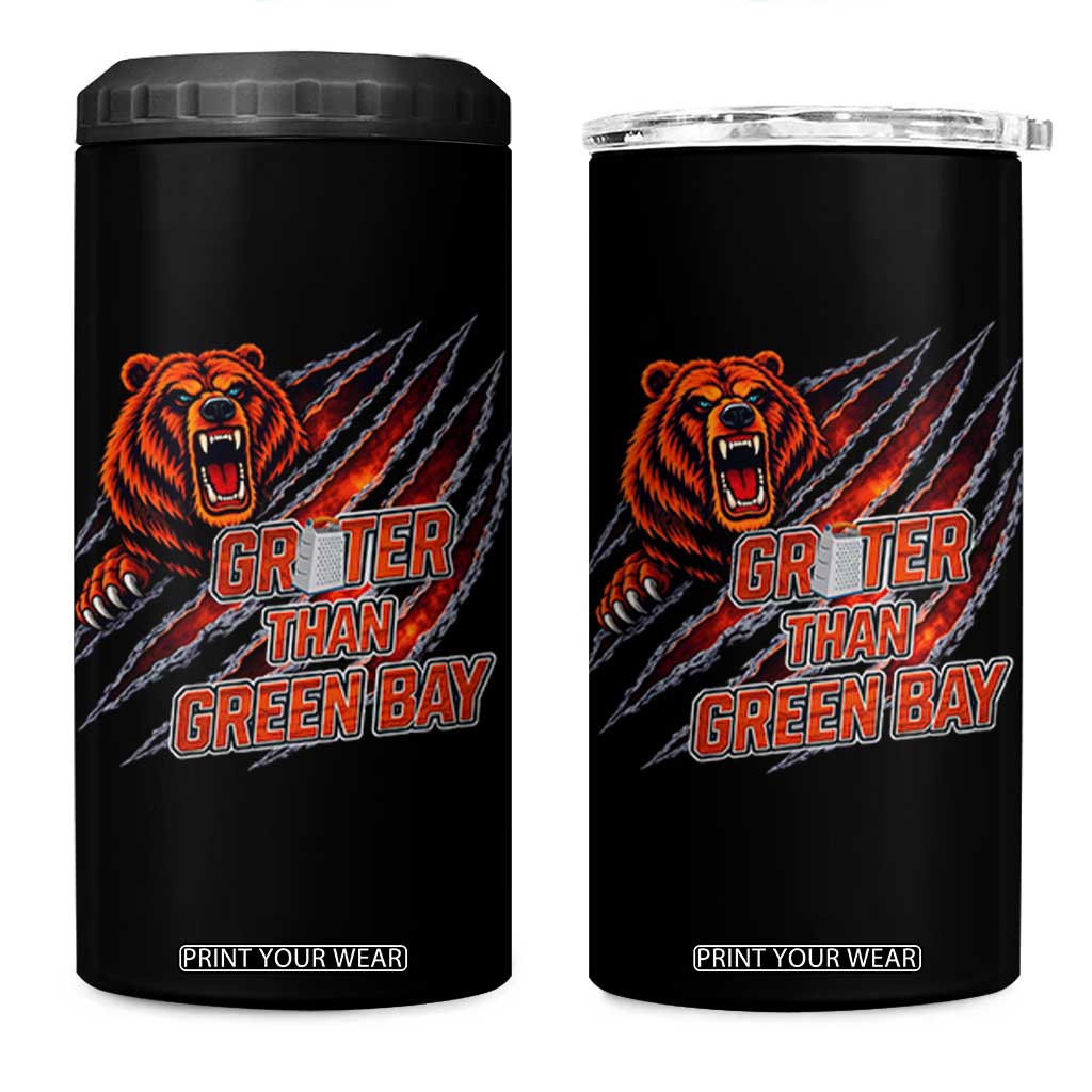 Grater Than GB 4 in 1 Can Cooler Tumbler Grate Cheese Foolball Fans TS10 One Size: 16 oz Black Print Your Wear