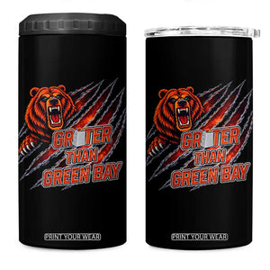 Grater Than GB 4 in 1 Can Cooler Tumbler Grate Cheese Foolball Fans TS10 One Size: 16 oz Black Print Your Wear