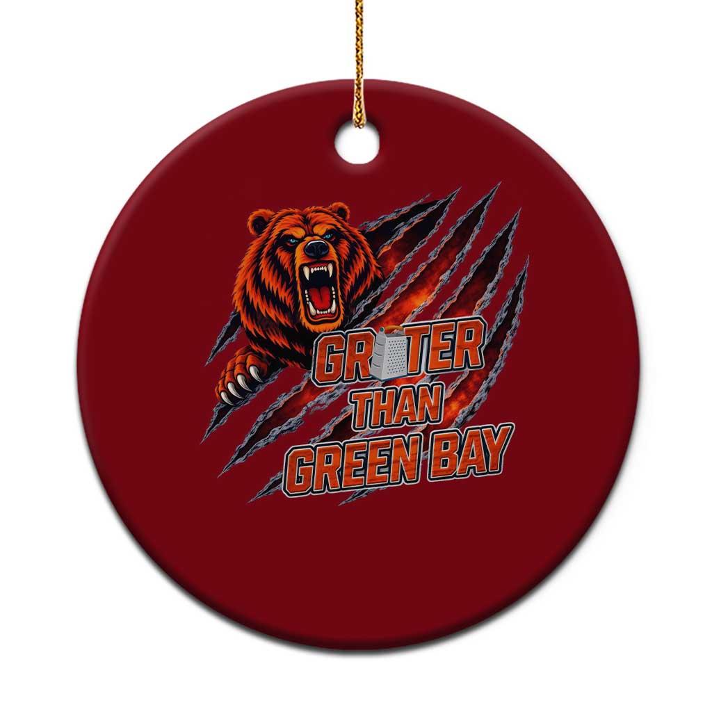 Grater Than GB Ceramic Ornament Grate Cheese Foolball Fans TS10 1pc Red Print Your Wear